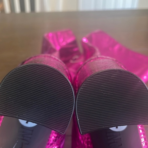 INC Paiton Metallic Berry Pink Snake Knee High Heeled Barbie- core boots… - Picture 15 of 16